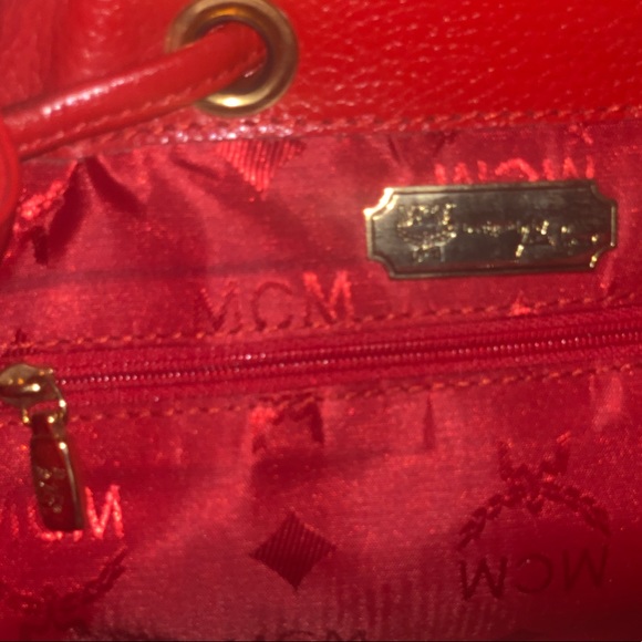 MCM “AUTHENTIC” VINTAGE PEBBLE LEATHER BACKPACK - Picture 6 of 16